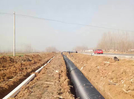 PE鋼帶螺旋波紋管案例